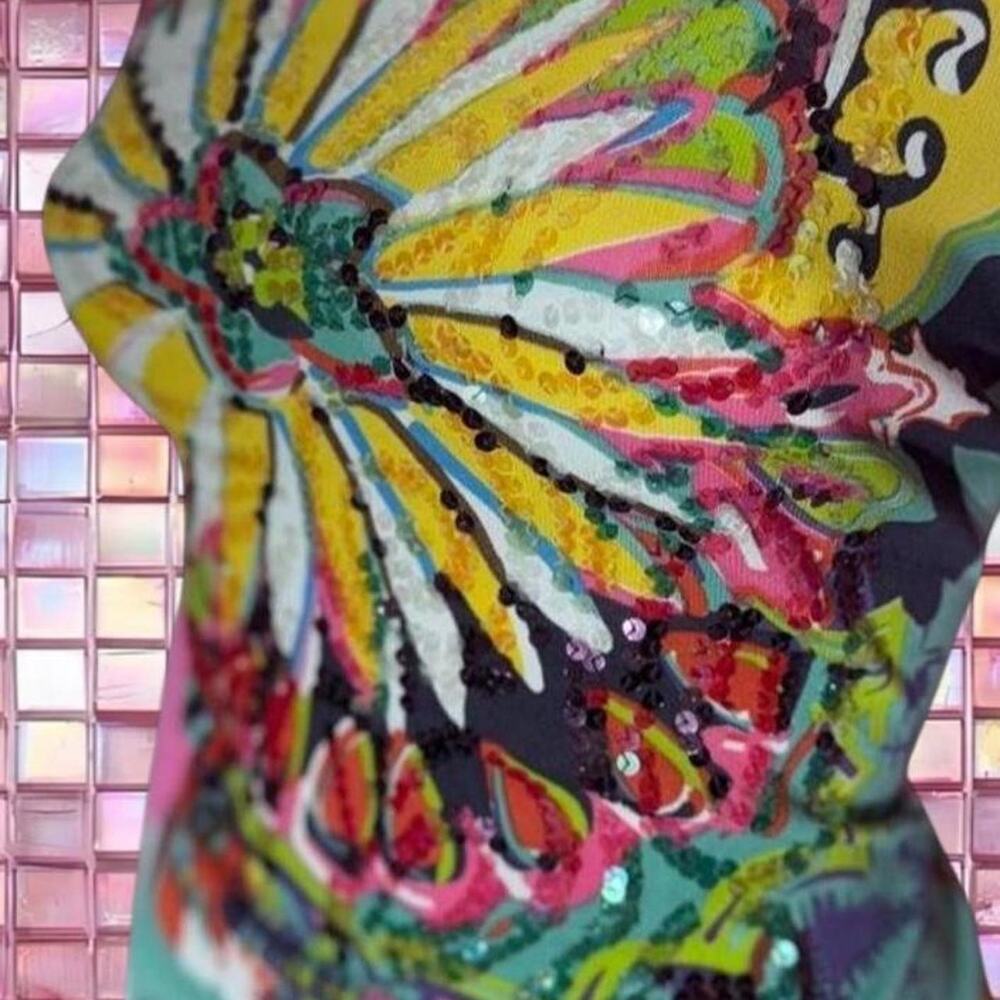 Joseph a sequin floral print